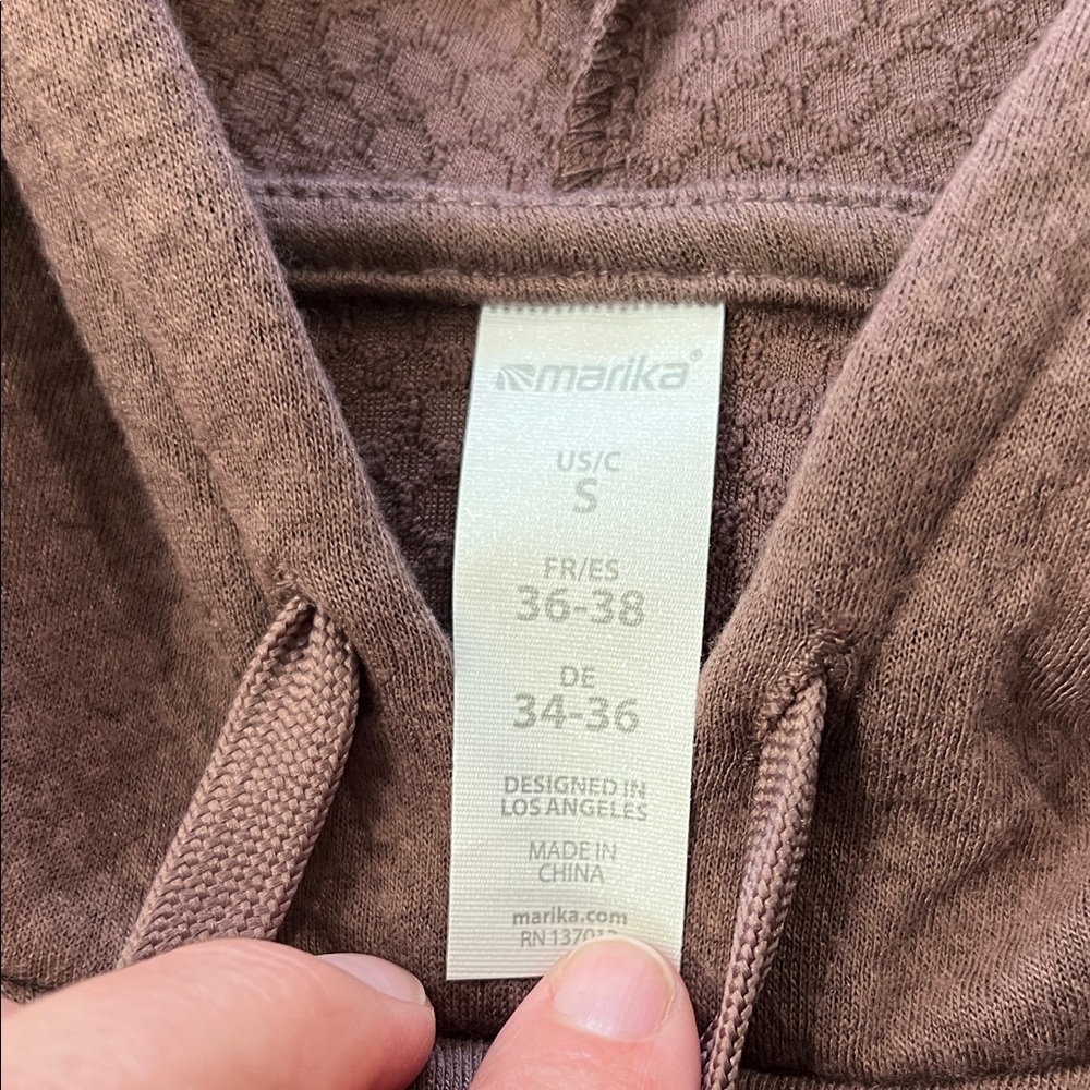NWT Marika Peppercorn Cropped Hoodie Sz S - Picture 8 of 8